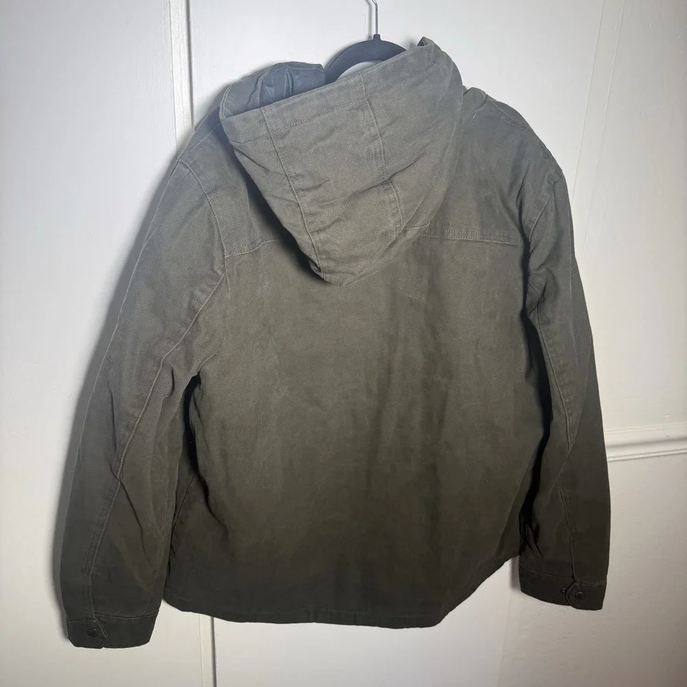 Levi's Trucker Sherpa Lined Jacket Men XL Hoodie Full-Zip Snap Green NWT